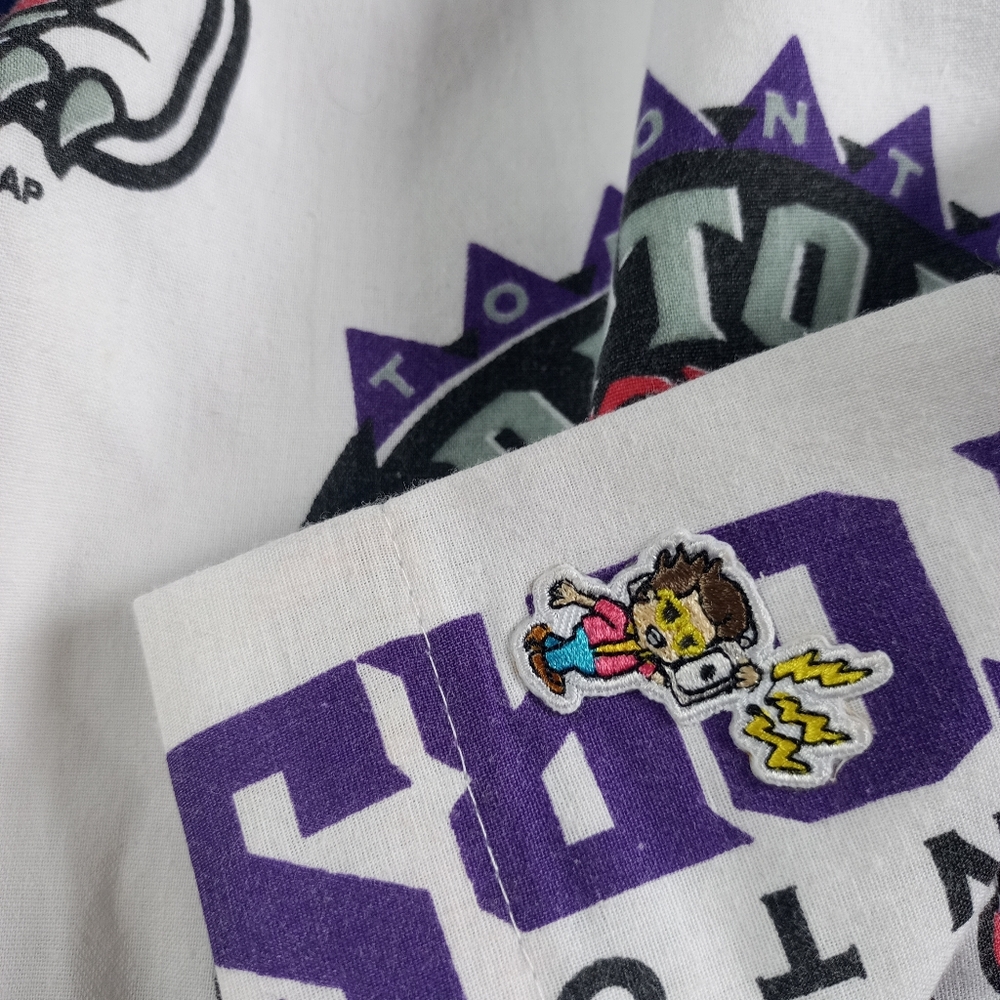 SOLD OUT Custom Reworked Vintage 1994 Toronto Raptors Bennygonia Shorts Handmade - Picture 8 of 10